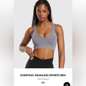Gymshark Everyday Seamless Sports Bra In Fog Purple NEW Size XL